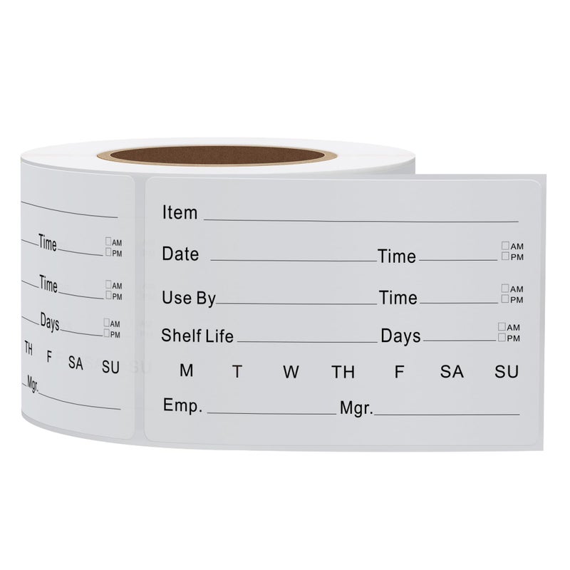 Hybsk 2 x 3 Inch Removable Freezer Food Labels for Reusable Containers- Easy Clean Leaves No Residue Food Storage Freezer 300 Stickers (Type 1) - Image 4
